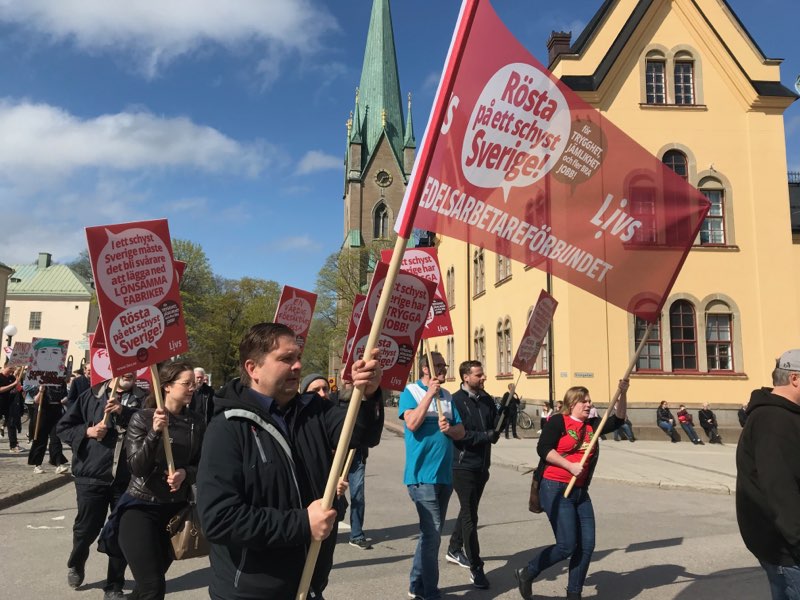 Bild från demonstration i Linköping 2018.